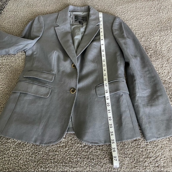 J. Crew Grey Schoolboy Blazer in Linen - Picture 4 of 8